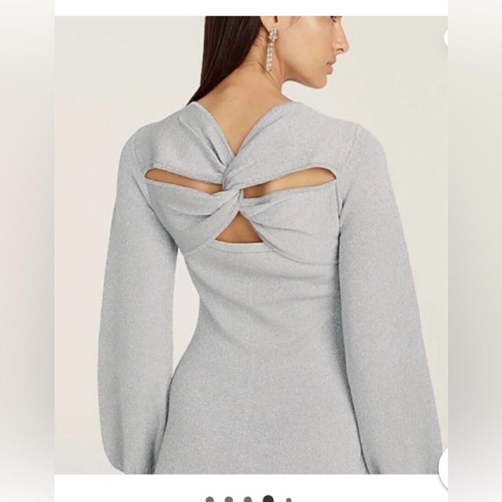 J.Crew lurex twist-back dress